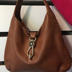 Brown leather Dooney & Burke hobo bag